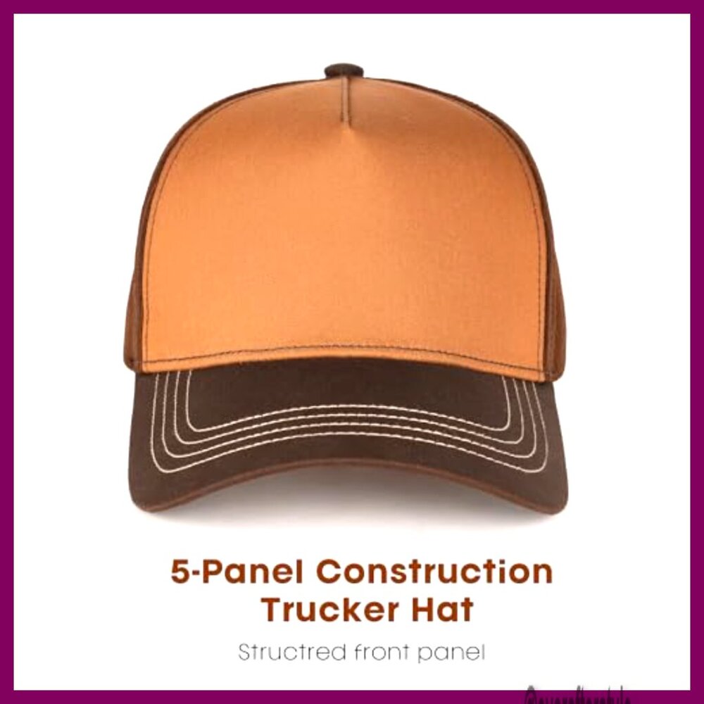 Structured Trucker Hat, Lightweight Mesh Snapback… - image 2